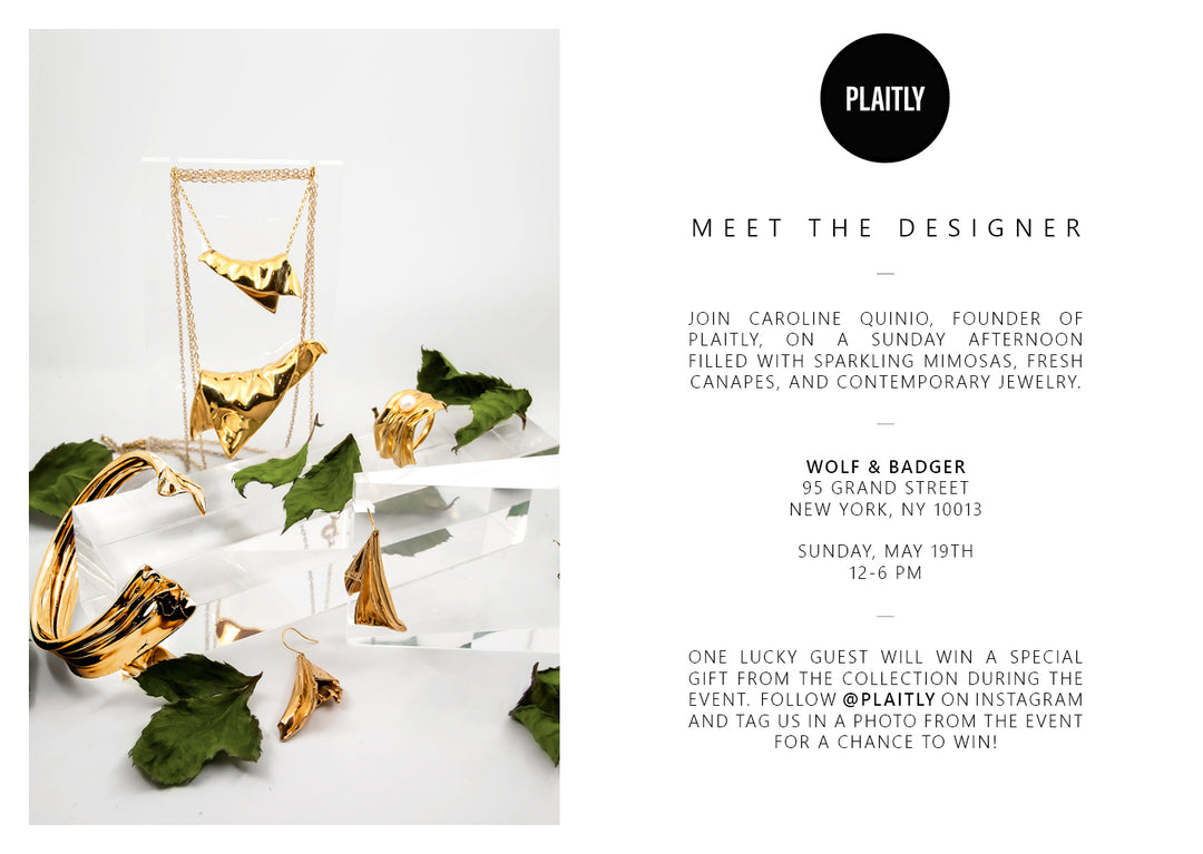 PLAITLY's Meet the Designer Event at Wolf & Badger SoHo