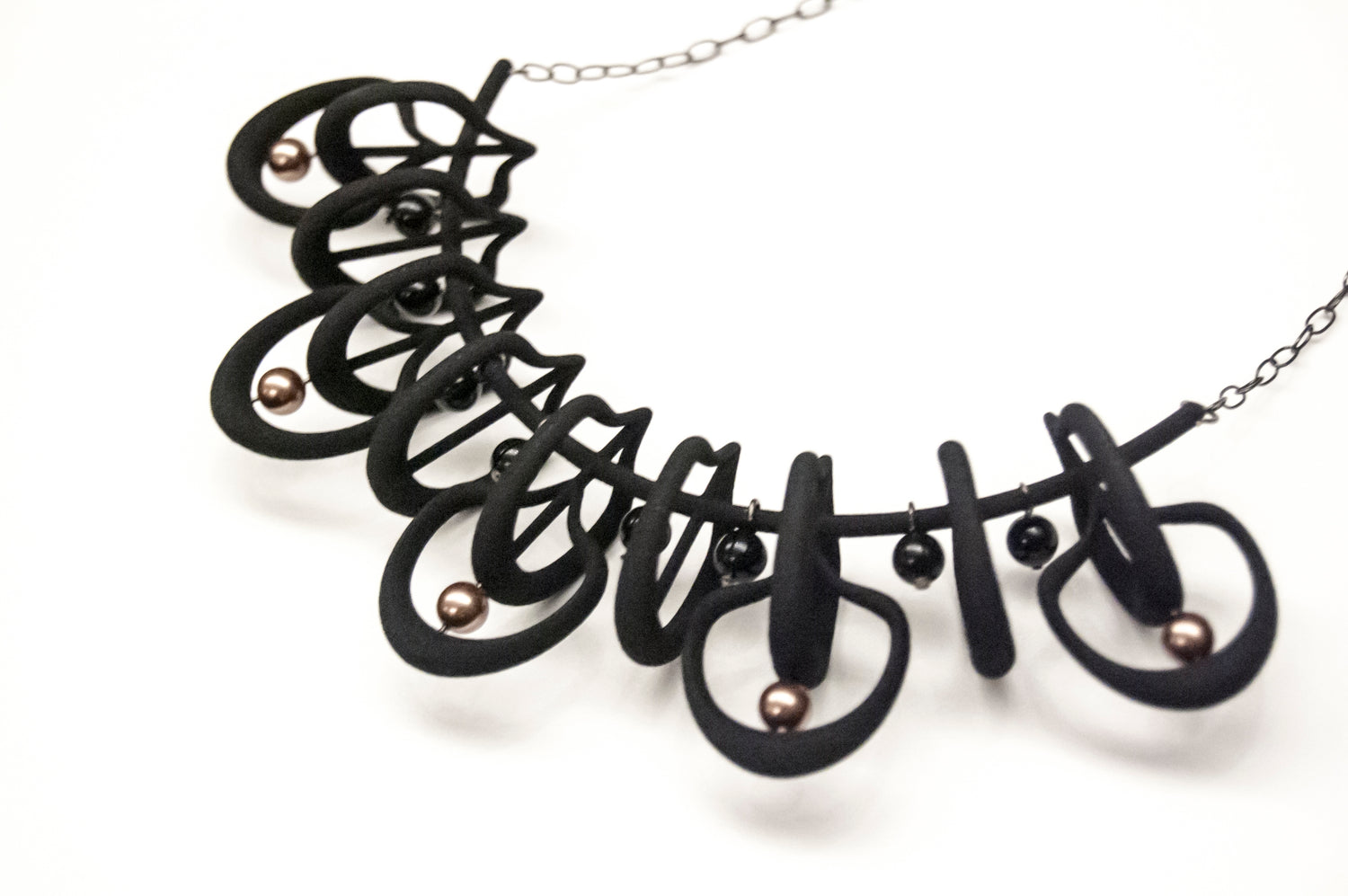 Petal Necklace in Black