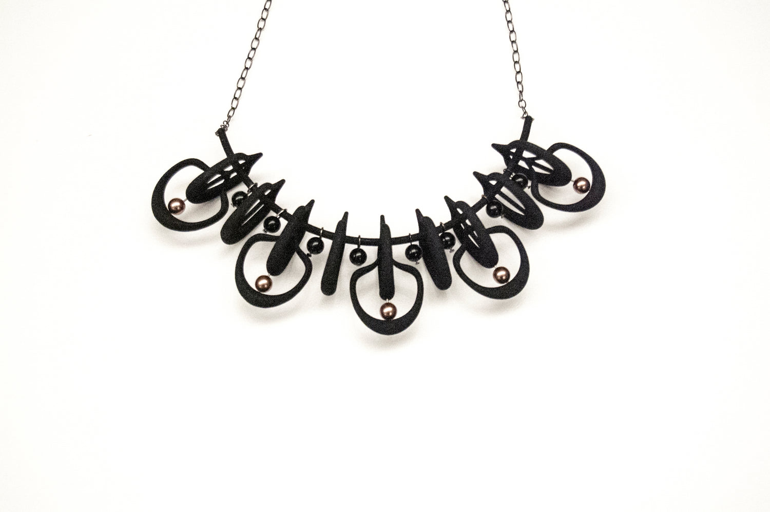 Petal Necklace in Black