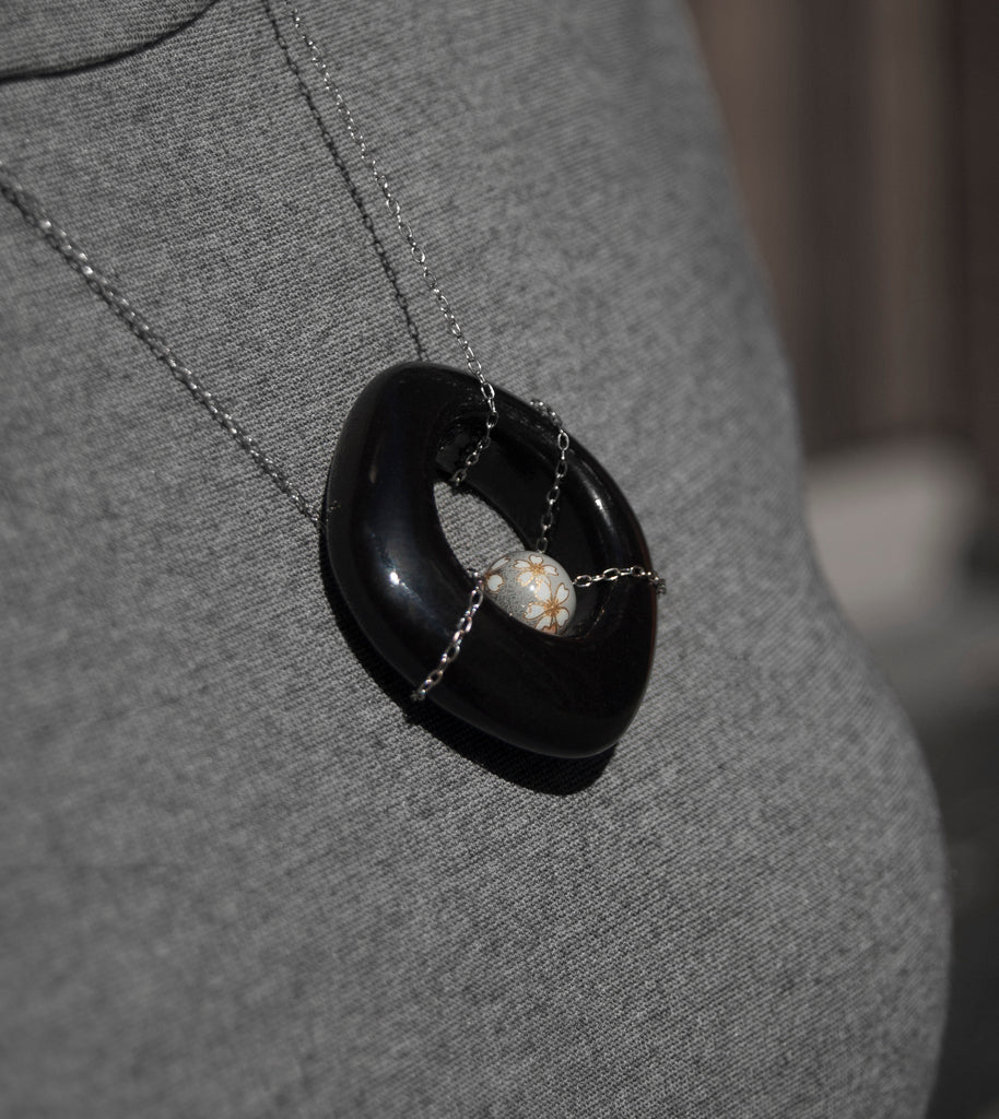 Porcelain Pendant in Black