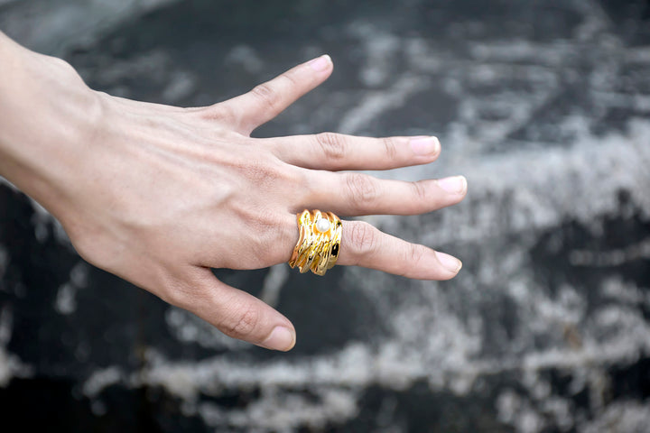 Cambré Ring Plated in 18K Gold