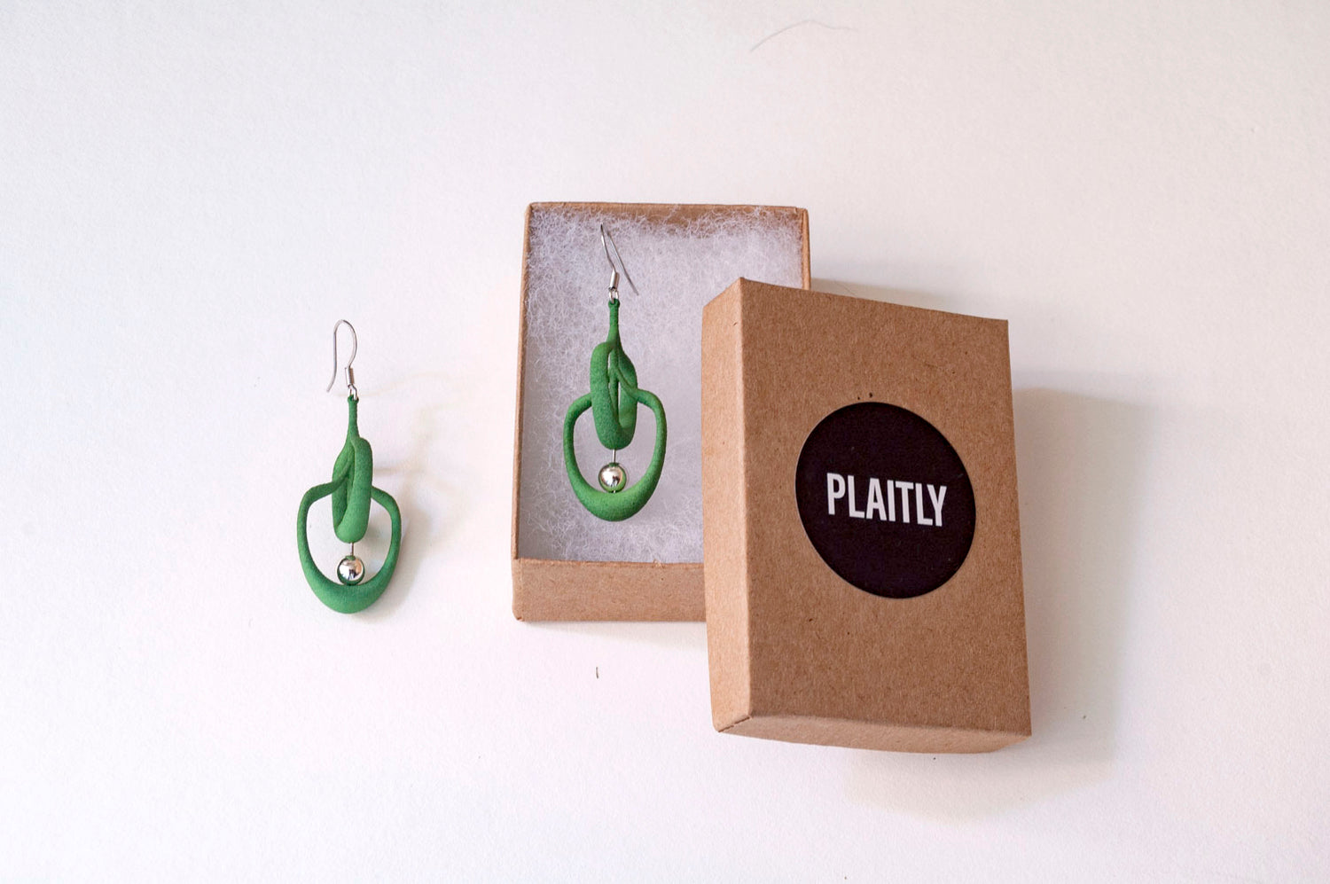 Petal Earrings in Green