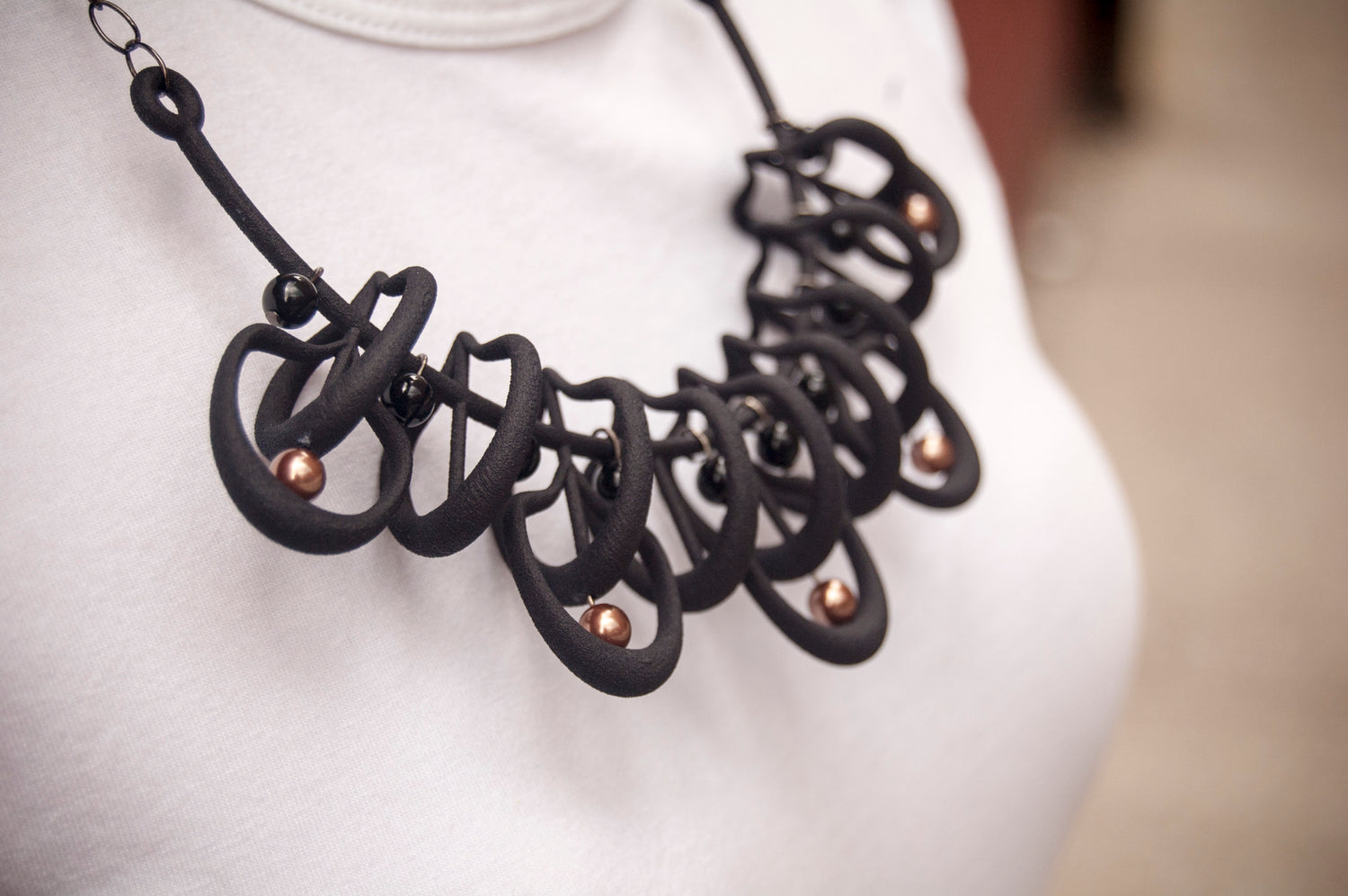 Petal Necklace in Black