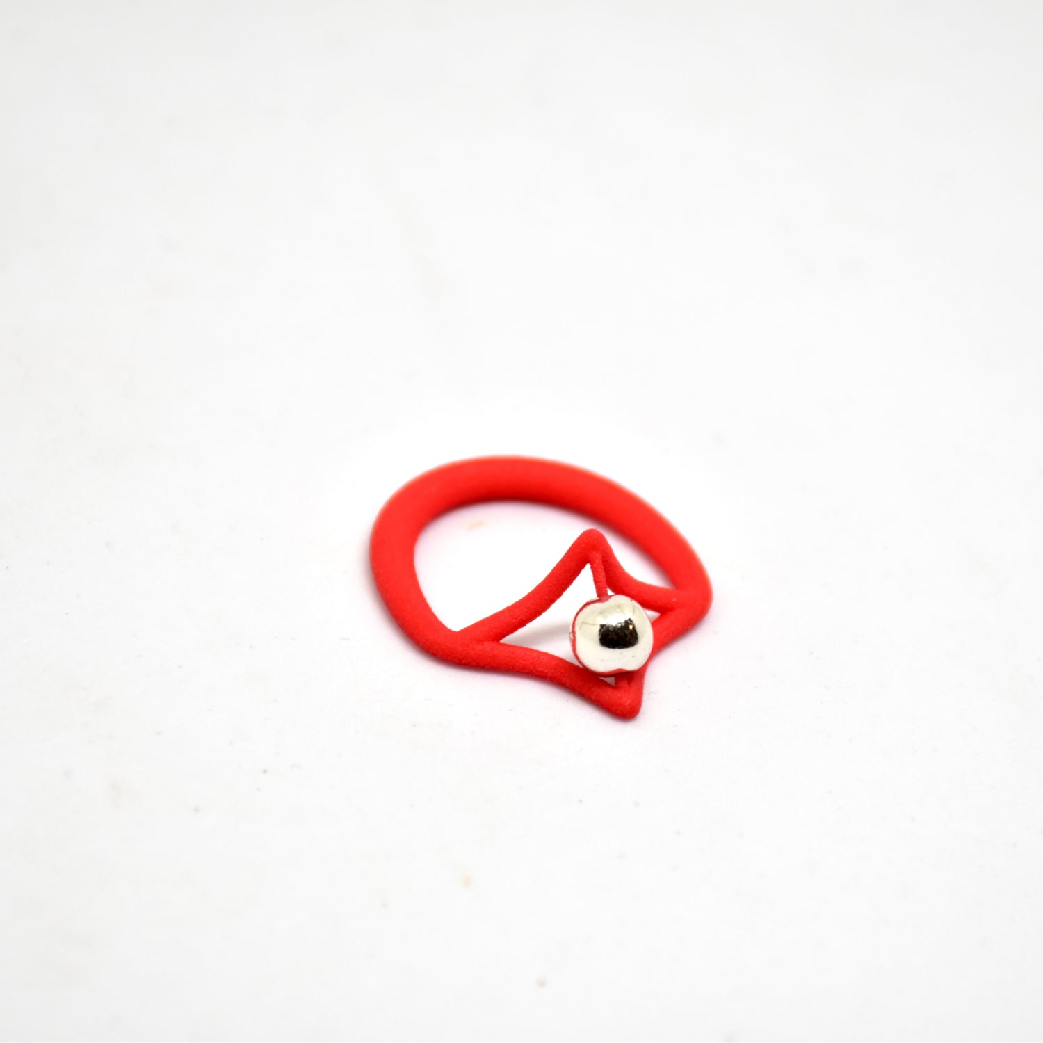 Petal Simple Ring in Red