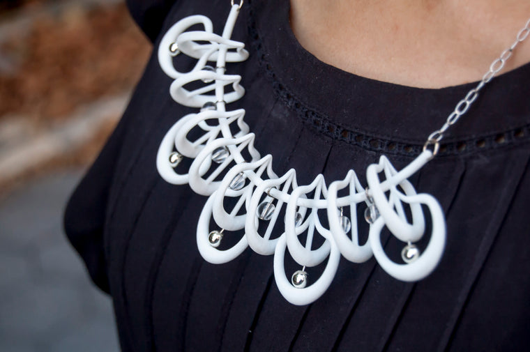 Petal Necklace in White